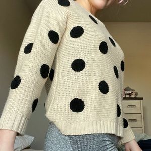 Black / tan Polkadot sweater